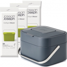 Комплект контейнер + пакеты Joseph Joseph Stack Food Waste Caddy & Liners 4 Litre