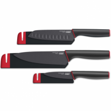 Комплект ножей в чехле со встроенной ножеточкой Joseph Joseph Slice&Sharpen™ Knives 3pc