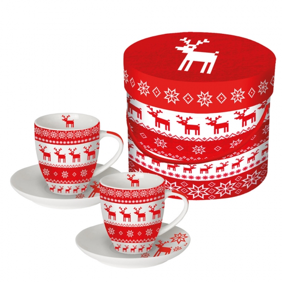 Набор чашек для эспрессо в подарочной упаковке Magic Christmas 1