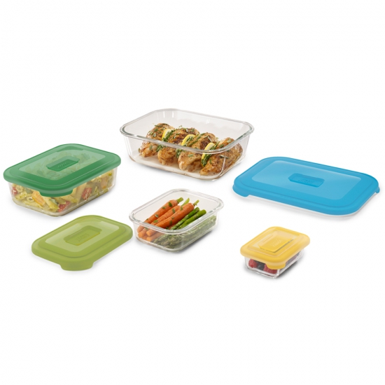 Стеклянные контейнеры для хранения продуктов Joseph Joseph Nest™ Glass Storage Set of 4 6
