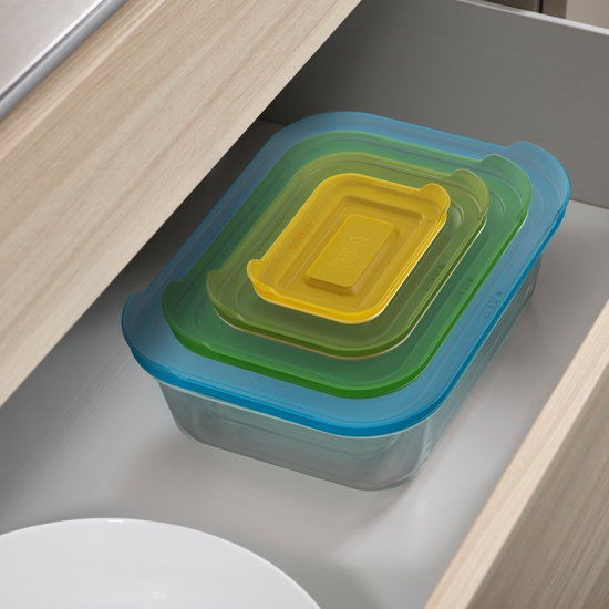 Стеклянные контейнеры для хранения продуктов Joseph Joseph Nest™ Glass Storage Set of 4 5