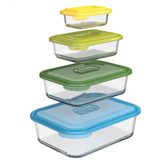 Стеклянные контейнеры для хранения продуктов Joseph Joseph Nest™ Glass Storage Set of 4 8