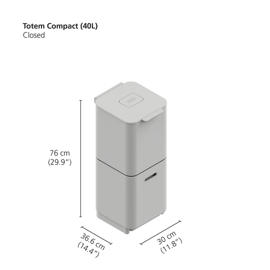 Контейнер для мусора с двумя баками Joseph Joseph Totem Compact Steel 40 L 19