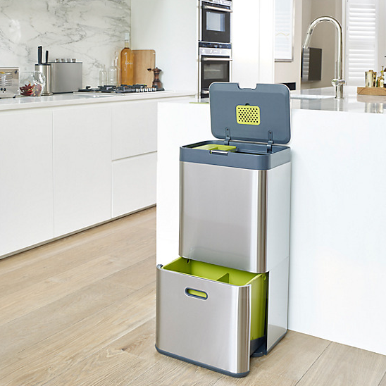 Контейнер для сортировки мусора Joseph Joseph Intelligent Waste™ Totem 60L Stainless Steel 2